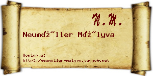 Neumüller Mályva névjegykártya